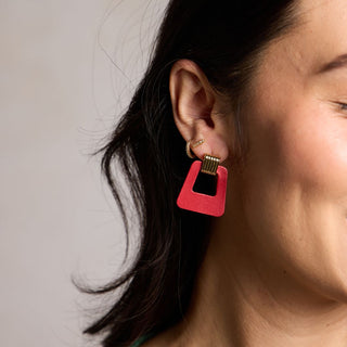 Crimson Shimmer Avery - Nickel & Suede