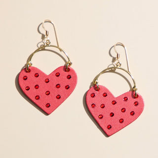 Crimson Shimmer Jeweled Harlow - Nickel & Suede