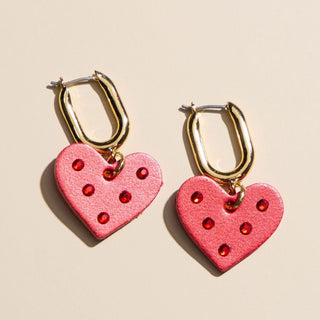 Crimson Shimmer Jeweled Quinn - Nickel & Suede