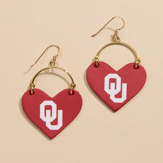 Crimson University of Oklahoma Lover - Nickel & Suede