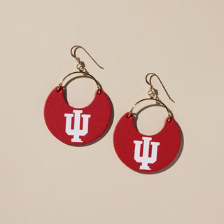 Crimson & White Indiana University Ninas - Nickel & Suede