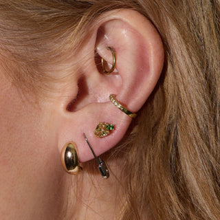 Crystal Ear Cuff - Nickel & Suede