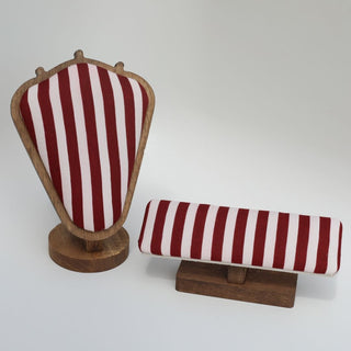 Custom Bracelet Display Stand - Nickel & Suede