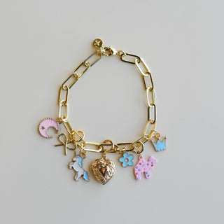 Custom Charm Bracelet NO. 1 - Nickel & Suede