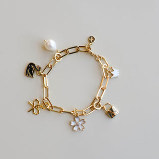 Custom Charm Bracelet NO. 5 - Nickel & Suede