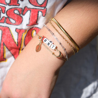 Custom Safety Pin Bolo Bracelet - Nickel & Suede