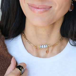 Custom Safety Pin Necklace - Nickel & Suede