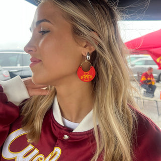 Cyclone Cardinal Iowa State University Ninas - Nickel & Suede