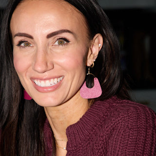 Dark Cherry Nora - Nickel & Suede