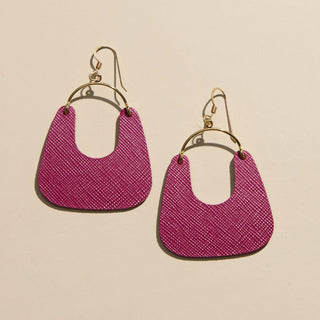 Dark Cherry Nora - Nickel & Suede