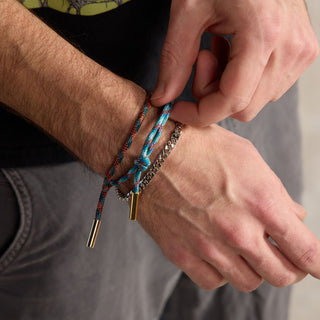 Desert Spice Cord Bracelet - Nickel & Suede