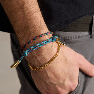 Desert Spice Cord Bracelet - Nickel & Suede