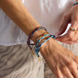 Desert Spice Cord Bracelet - Nickel & Suede
