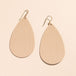 Driftwood Oat Teardrop Leather Earrings
