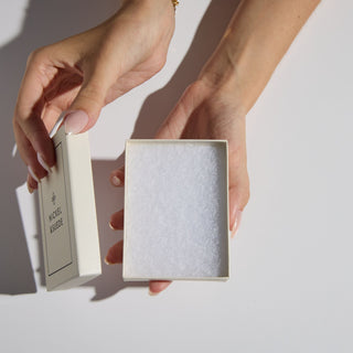 Earring Box - Nickel & Suede