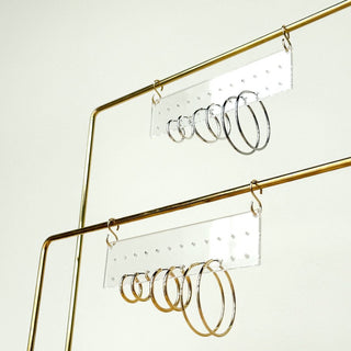 Earring Display Stand - Nickel & Suede