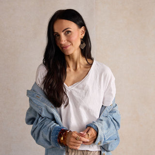 Ecru & Brown Zebra Lover - Nickel & Suede