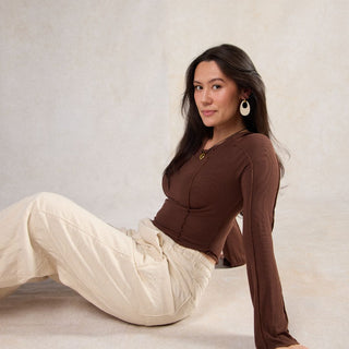 Ecru Olivia - Nickel & Suede