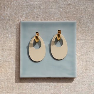 Ecru Olivia - Nickel & Suede