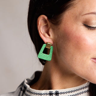 Emerald Sparkle Avery - Nickel & Suede