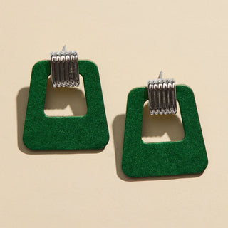 Emerald Sparkle Avery - Nickel & Suede