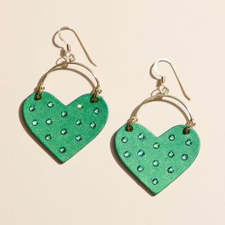 Emerald Sparkle Jeweled Harlow - Nickel & Suede