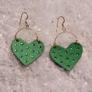 Emerald Sparkle Jeweled Harlow - Nickel & Suede