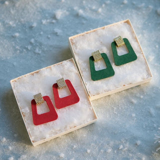 Emerald Sparkle Luxe Avery - Nickel & Suede