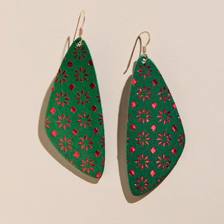 Emerald Sparkle Noelle Evies - Nickel & Suede