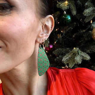 Emerald Sparkle Noelle Evies - Nickel & Suede