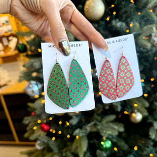 Emerald Sparkle Noelle Evies - Nickel & Suede