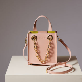 Emilia Mini Tote in Pink Clay - Nickel & Suede