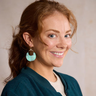 Evergreen Tartan Ninas - Nickel & Suede