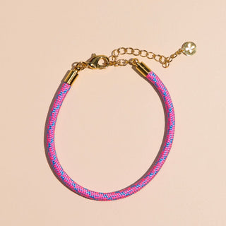 Flamingo Minimalist Cord Bracelet - Nickel & Suede