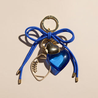 Football Bag Charm - Nickel & Suede