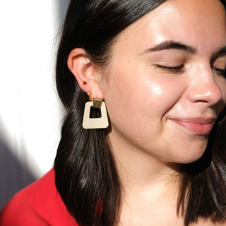 Frosted Pearl Avery - Nickel & Suede