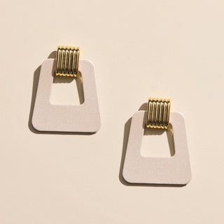 Frosted Pearl Avery - Nickel & Suede