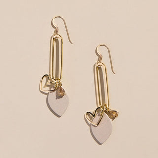 Frosted Pearl Colette - Nickel & Suede