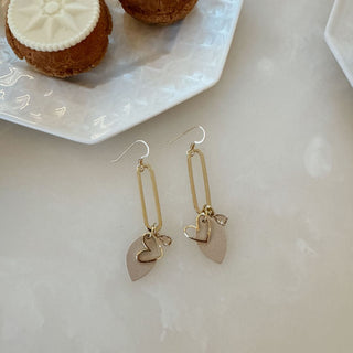 Frosted Pearl Colette - Nickel & Suede