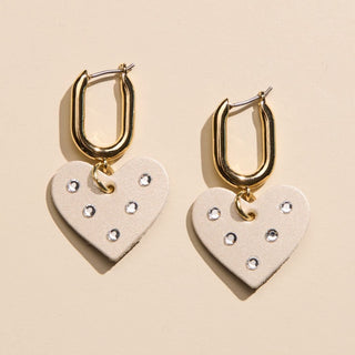 Frosted Pearl Jeweled Quinn - Nickel & Suede