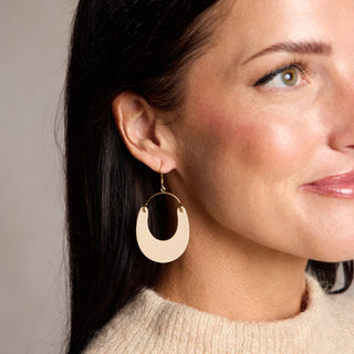 Frosted Pearl Nadia - Nickel & Suede