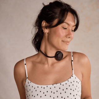 Giselle Choker - Nickel & Suede