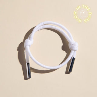 Glow in the Dark Cord Bracelet - Nickel & Suede