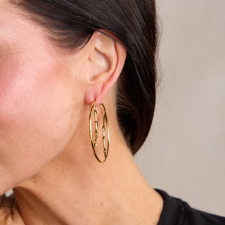 Gold Baseball Hoops - Nickel & Suede