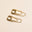 Gold CZ Bezel Chain Waterproof Huggie Earrings