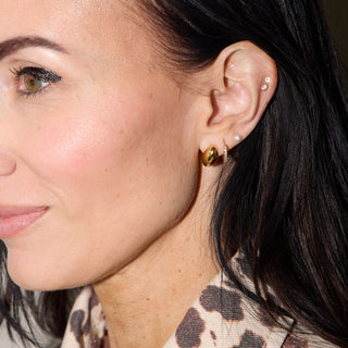 Gold Dome Studs - Nickel & Suede