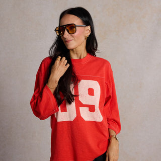 Gold Football & Bow Drop Studs - Nickel & Suede