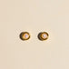 Gold Mini Pearl Bezel Stud Earrings