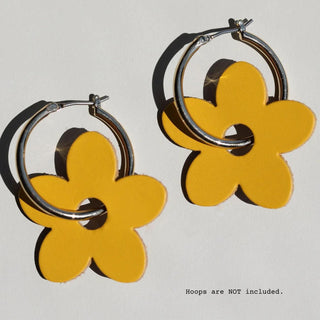 Gold Petal Charms - Nickel & Suede