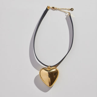 Gold Romeo Choker - Nickel & Suede